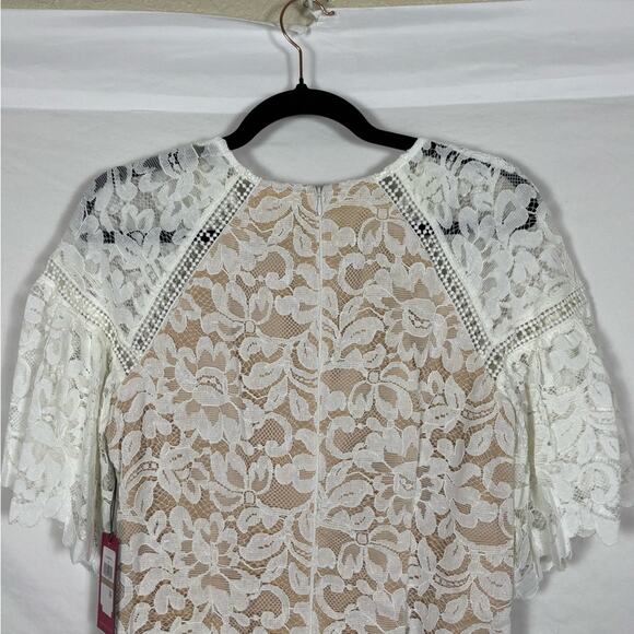 NWT Vince Camuto White & Ivory Lace Dress- Size 12 - Picture 14 of 16